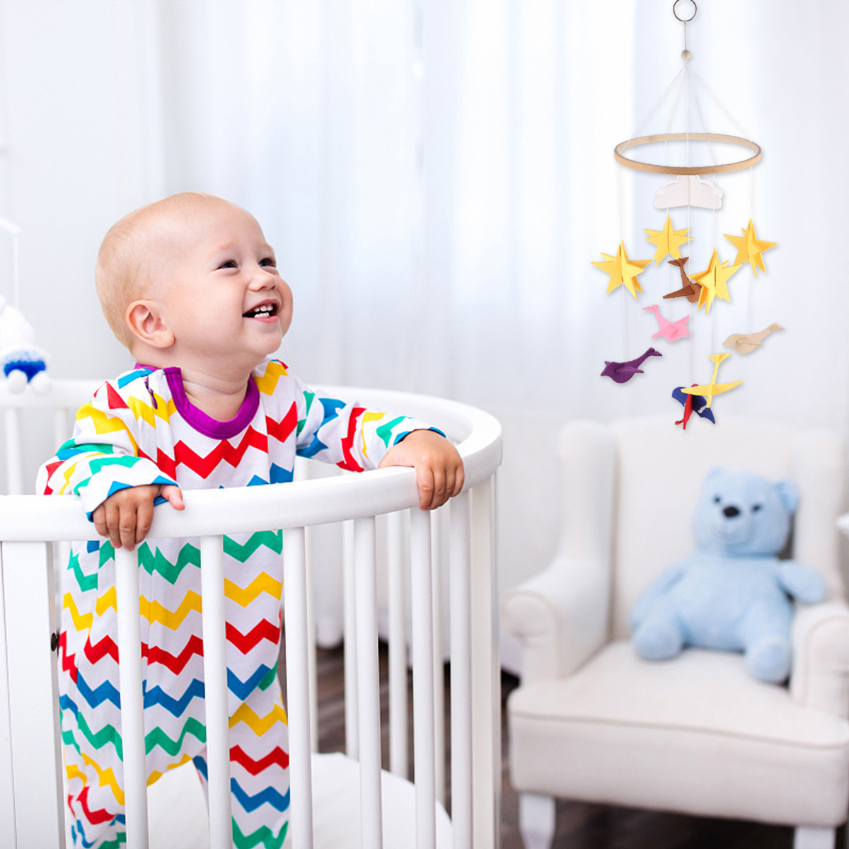 Baby Nursery Decor Girl - 1 Peça de Decoração Suspensa para