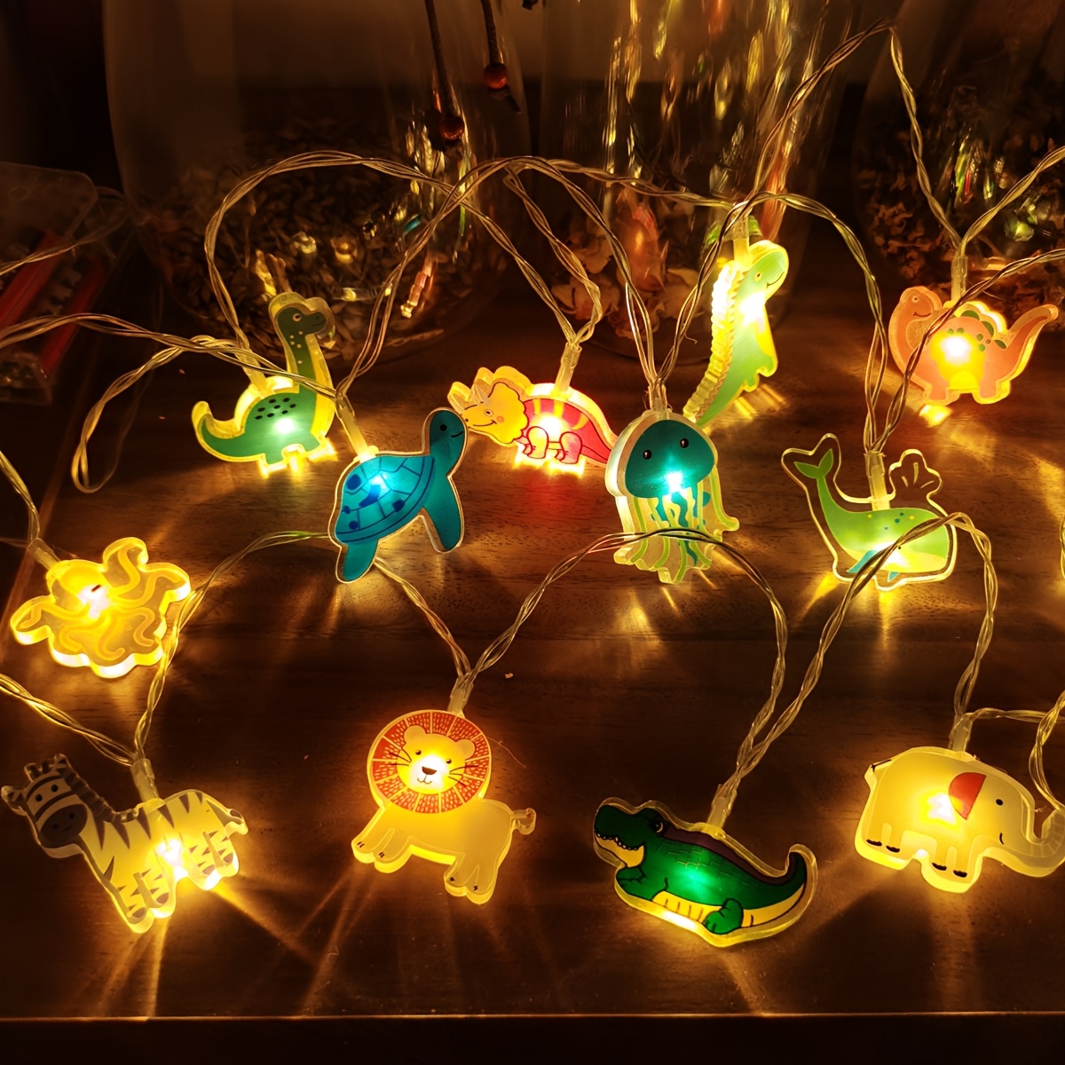 Baby Nursery Animal Theme - Luzes Decorativas LED de Animais Selvagens