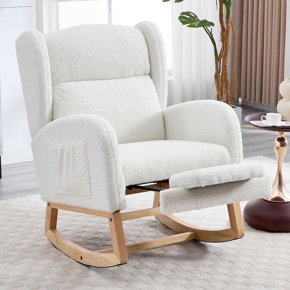 Rocking Chair Nursery - Cadeira de Balanço Estofada para Berçário