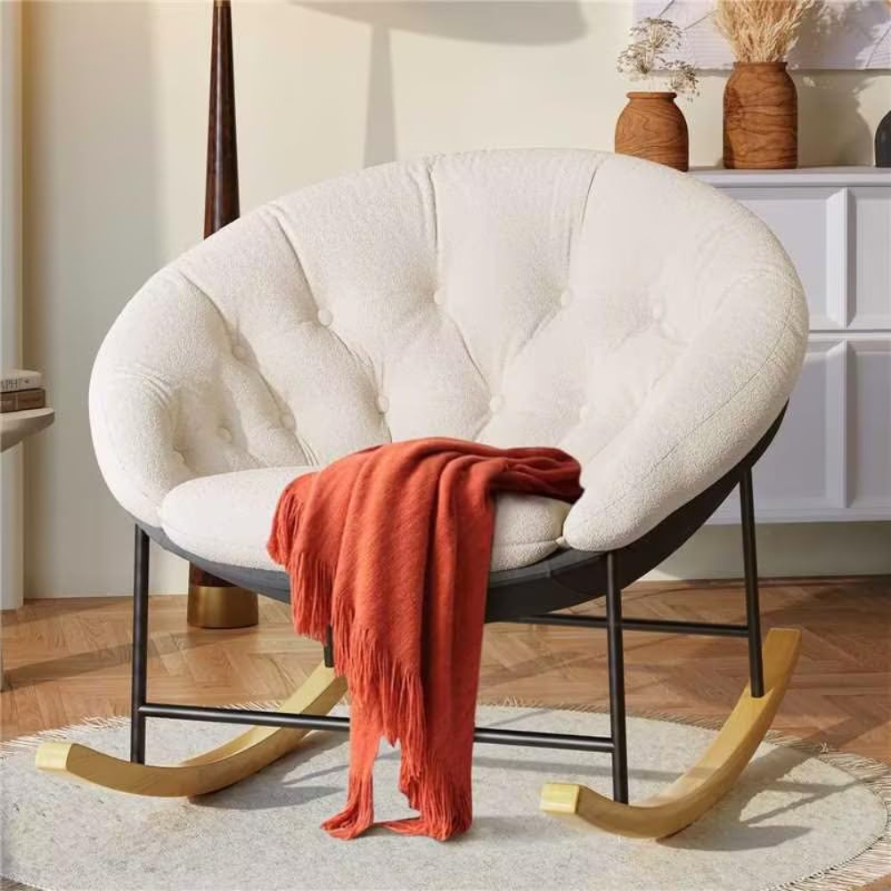 Rocking Chair Nursery - Cadeira de Balanço Larga para Berçário,