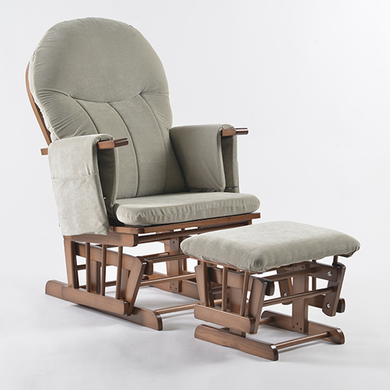 Baby Nursery Glider Chair - Cadeira de Amamentação Moderna de Madeira