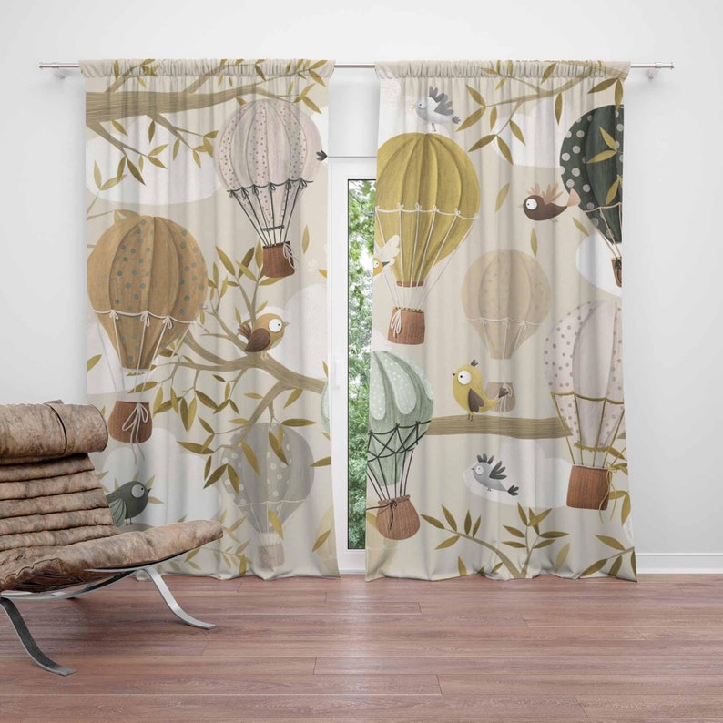 Baby Nursery Blackout Curtains - Cortinas de balão de ar quente