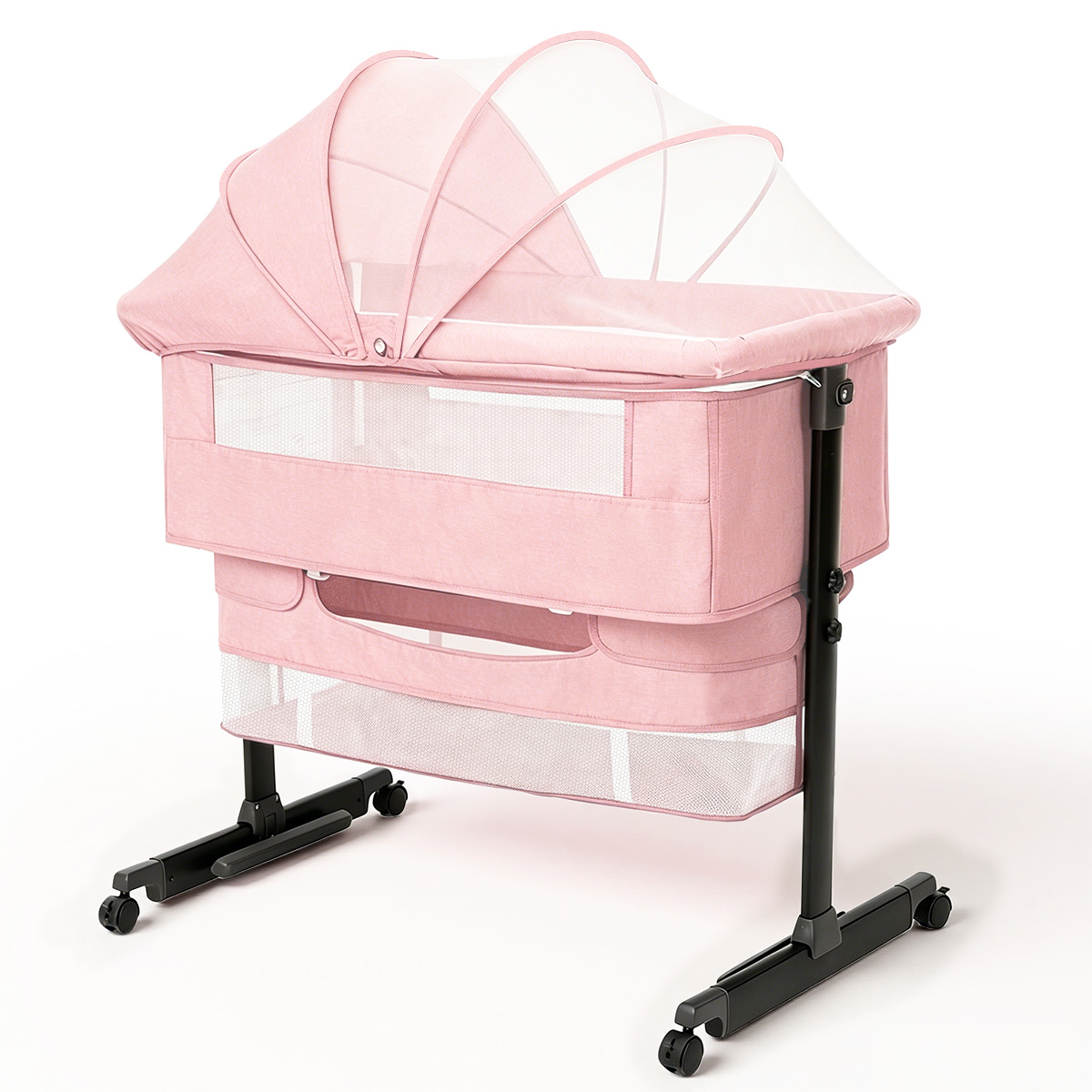 Bassinet Bedside Sleeper - Berço Portátil Rosa Kmaier para Bebês