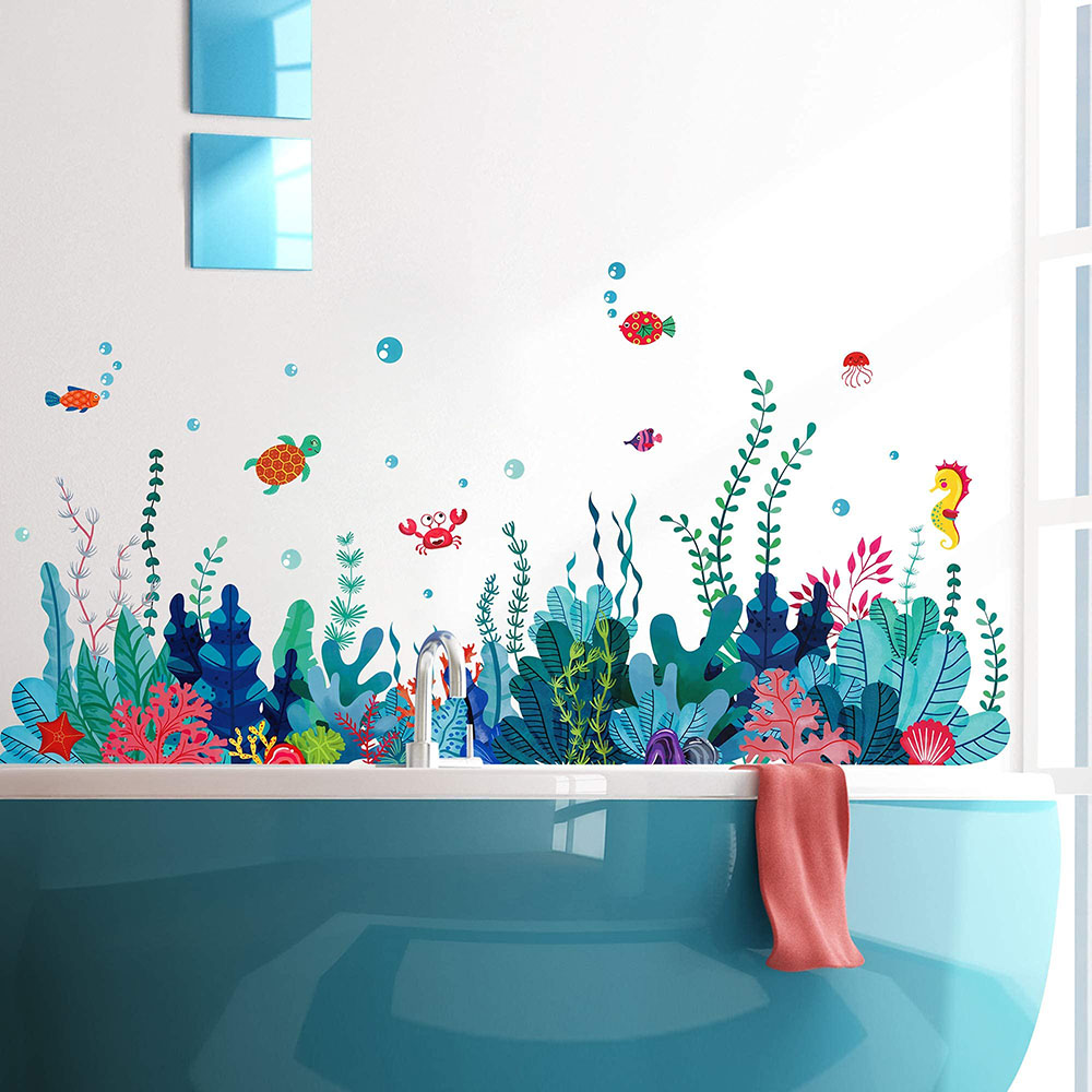 Baby Nursery Under The Sea - Grande sob o mar grama adesivos