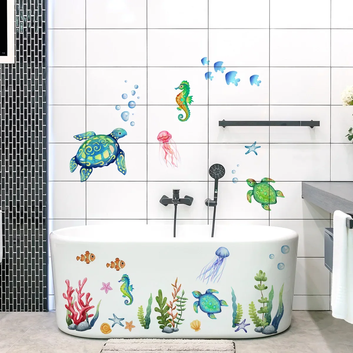 Baby Nursery Under The Sea - Decalques de parede oceano sob o