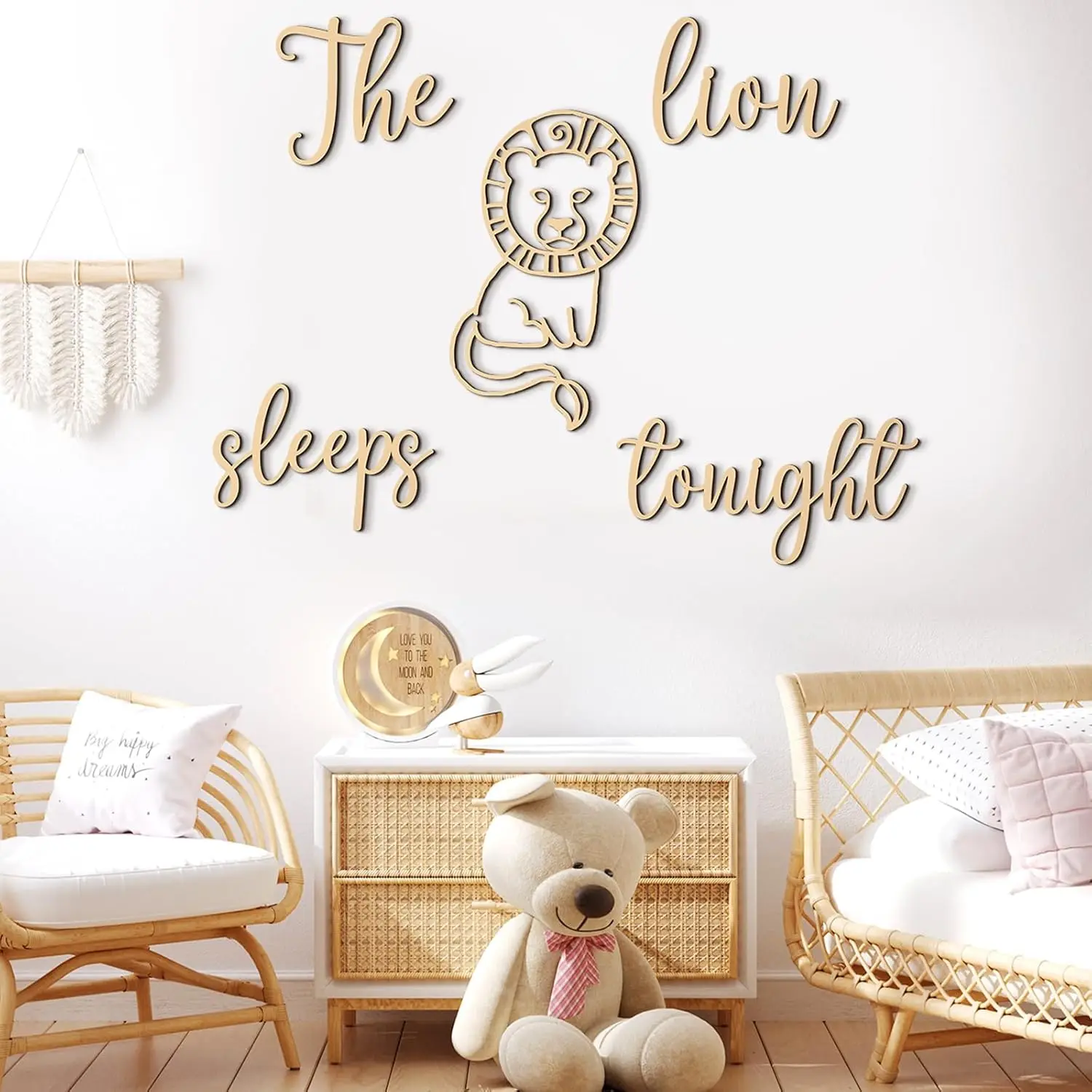Baby Nursery Animal Theme - O leão dorme esta noite decoração