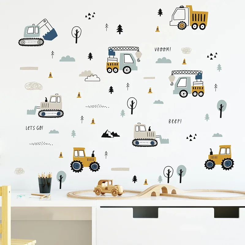 Baby Nursery Wall Decals - Adesivos de parede de caminhão de