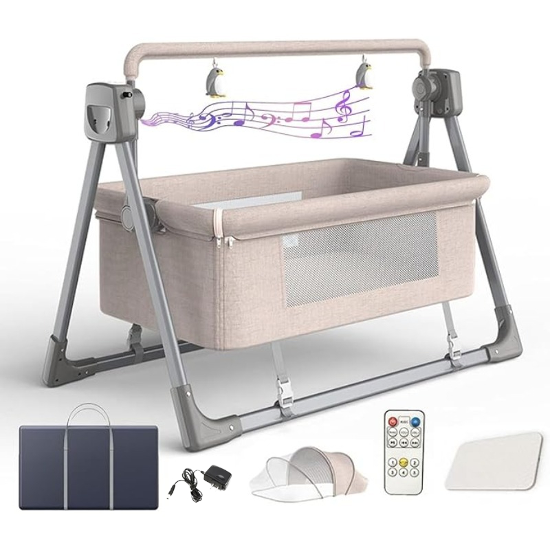 Bassinet Bedside Sleeper - Berço de balanço para bebê, berço