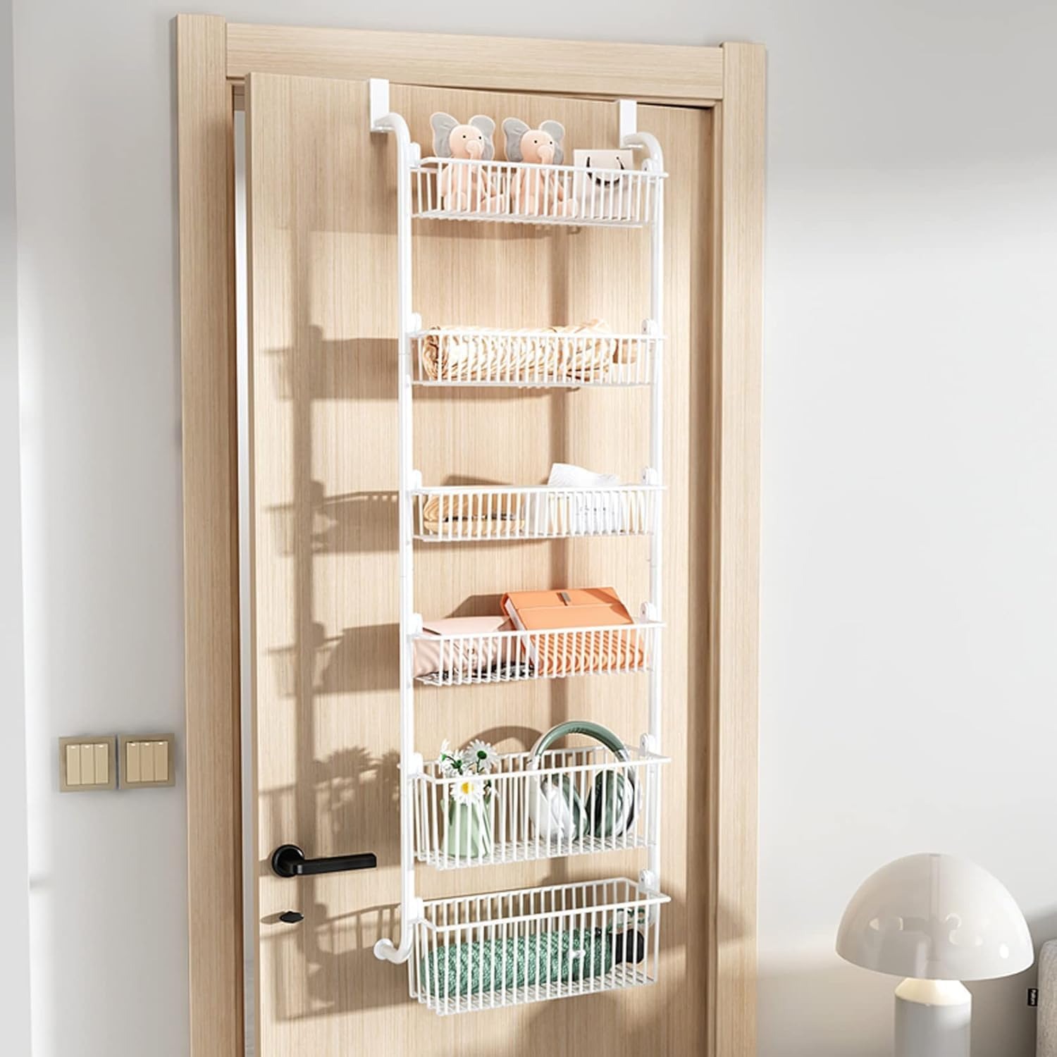 Baby Nursery Organization Ideas - Sobre a porta pendurado organizador de