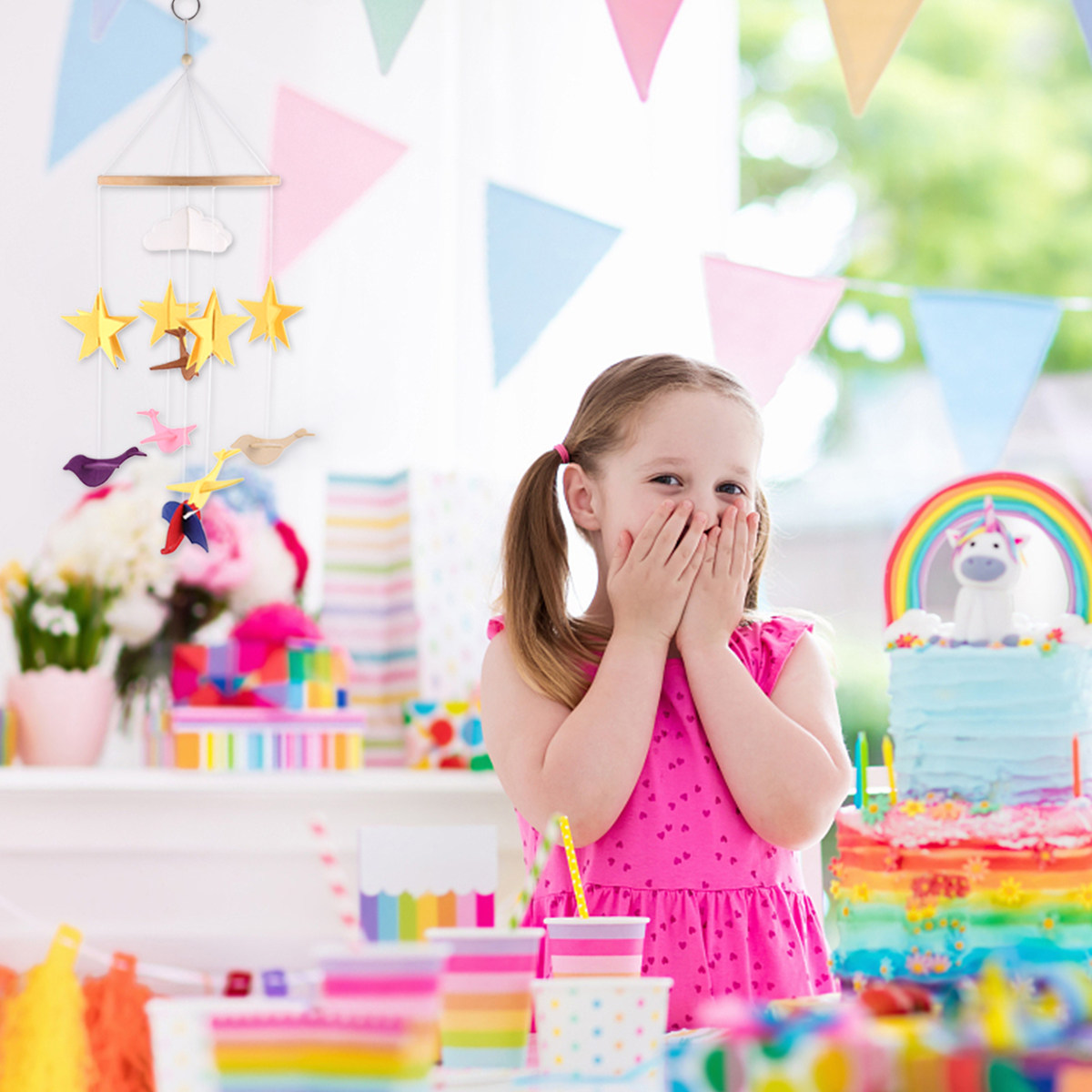 1 Peça de Decoração Suspensa p - Baby Nursery Decor Girl avaliação e preço