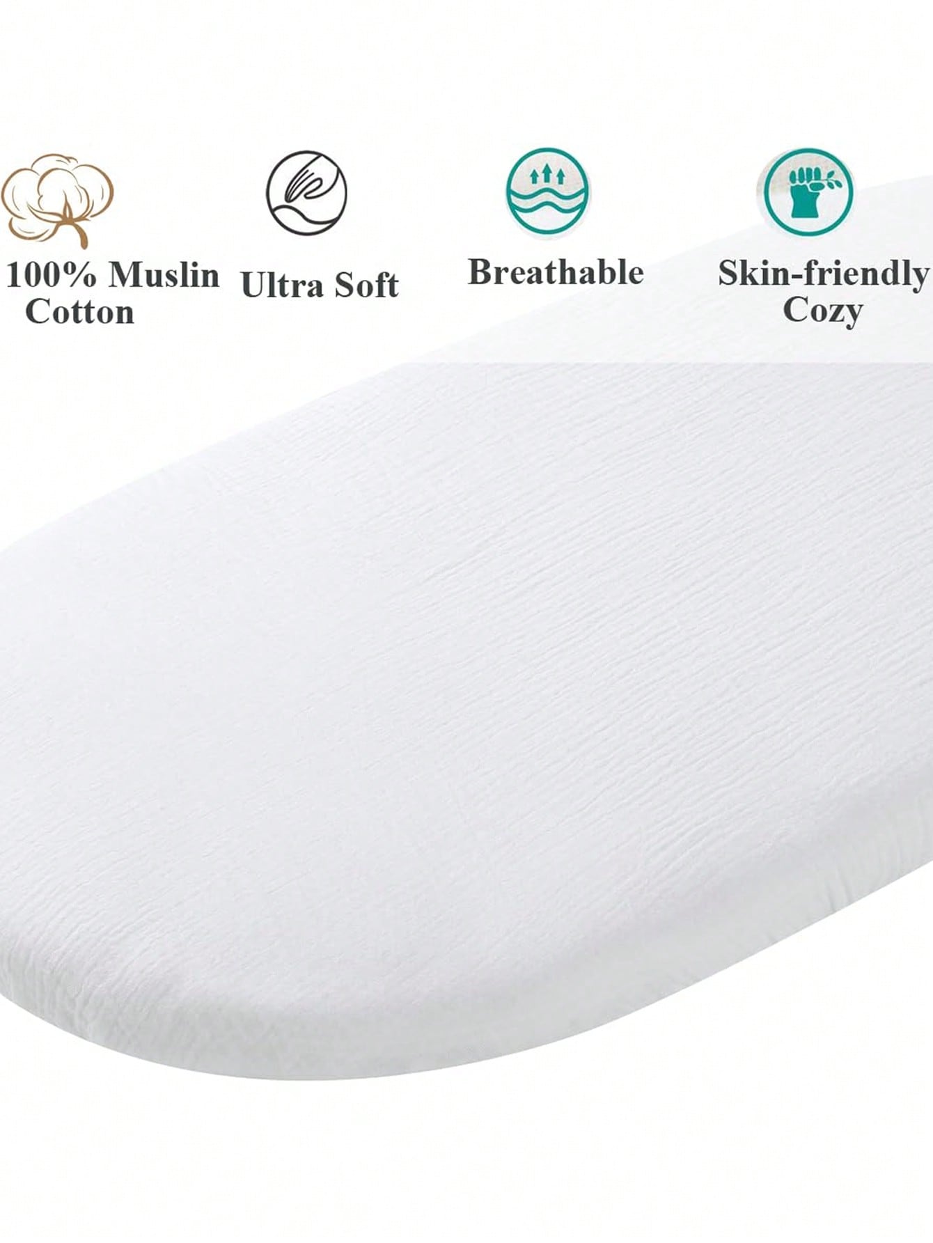 2 pacote de musselina mudando  - Bassinet Bedside Sleeper avaliação e preço