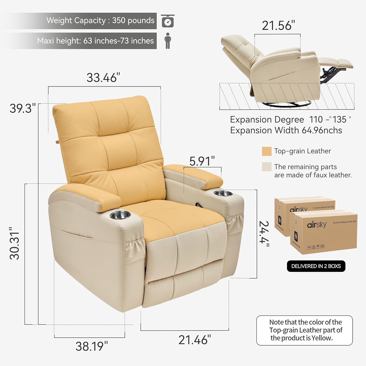 # Cadeira Reclinável de Couro, - Rocking Chair Nursery avaliação e preço