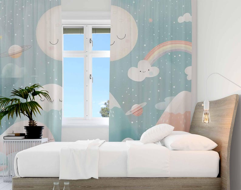 Montanha arco-íris cortinas do - Baby Nursery Blackout Curtains avaliação e preço