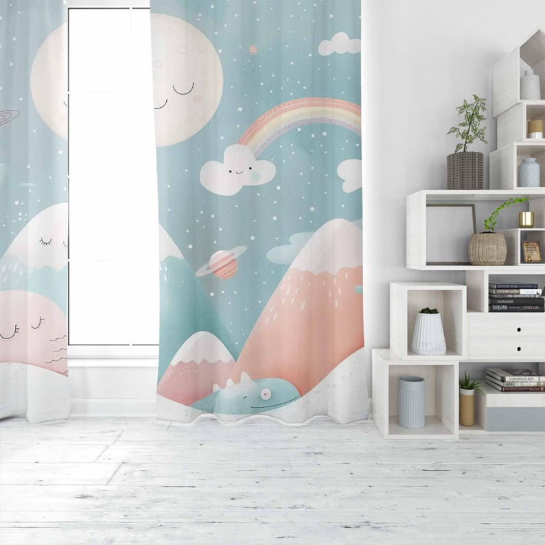 Montanha arco-íris cortinas do - Baby Nursery Blackout Curtains avaliação e preço