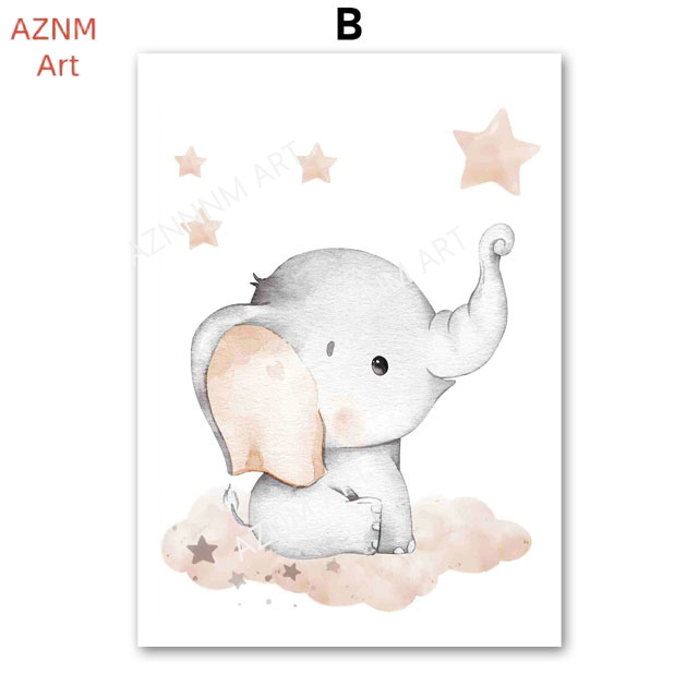 Pôsteres de elefante, balão, a - Baby Nursery Home avaliação e preço
