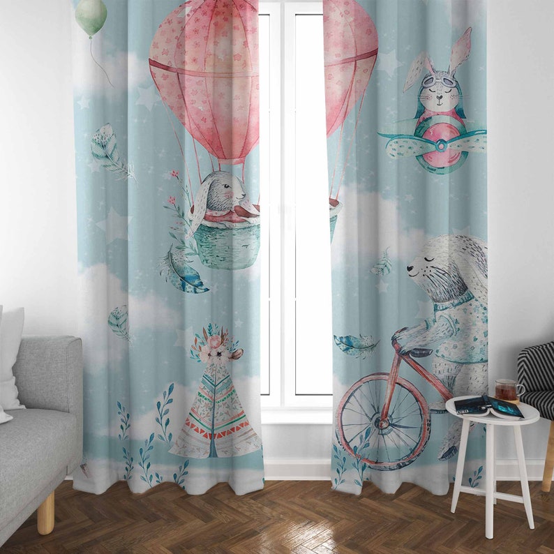 Cortina de coelho pequeno para - Baby Nursery Blackout Curtains avaliação e preço