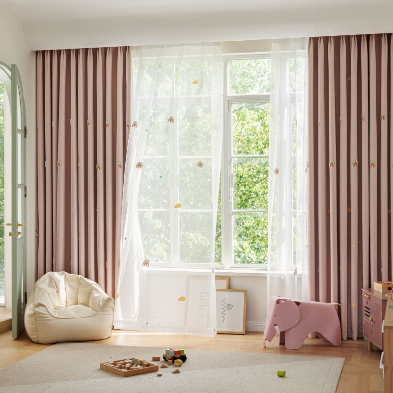 Cortinas Coloridas de Chenille - Blackout Curtain Nursery avaliação e preço