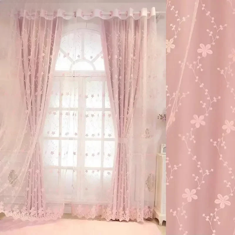 1PC Cortinas Transparentes Cor - Blackout Curtain Nursery avaliação e preço