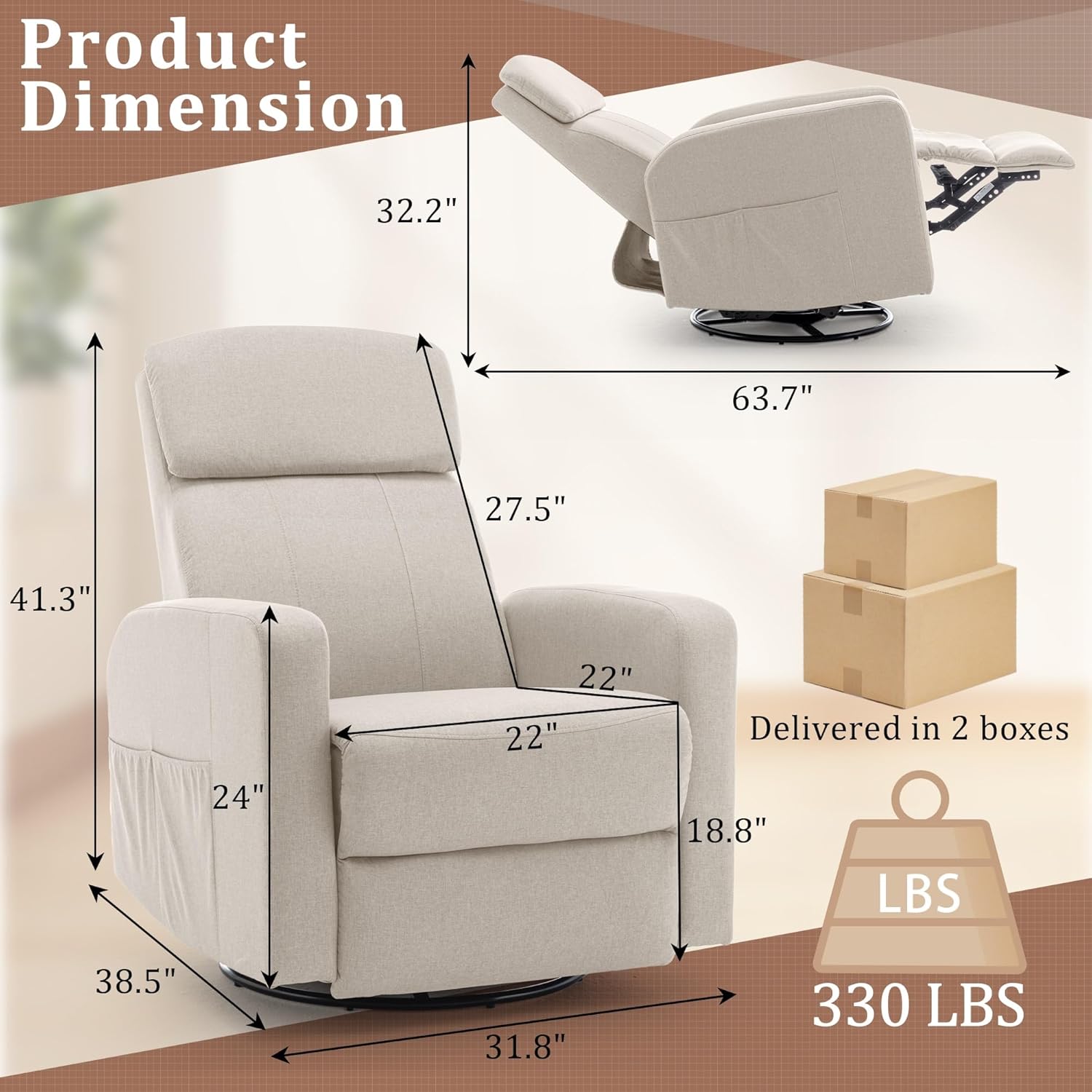 Cadeira Reclinável Elétrica pa - Rocking Chair Nursery avaliação e preço