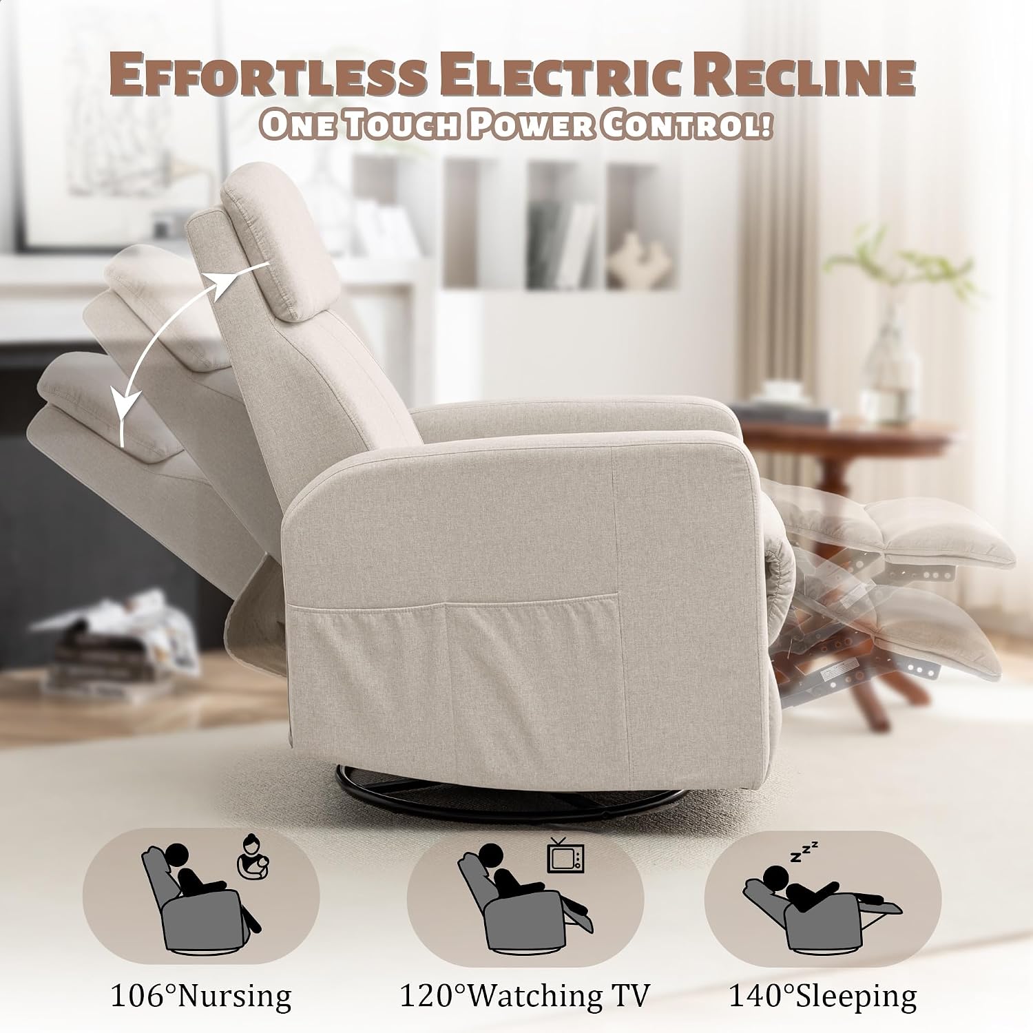 Cadeira Reclinável Elétrica pa - Rocking Chair Nursery avaliação e preço