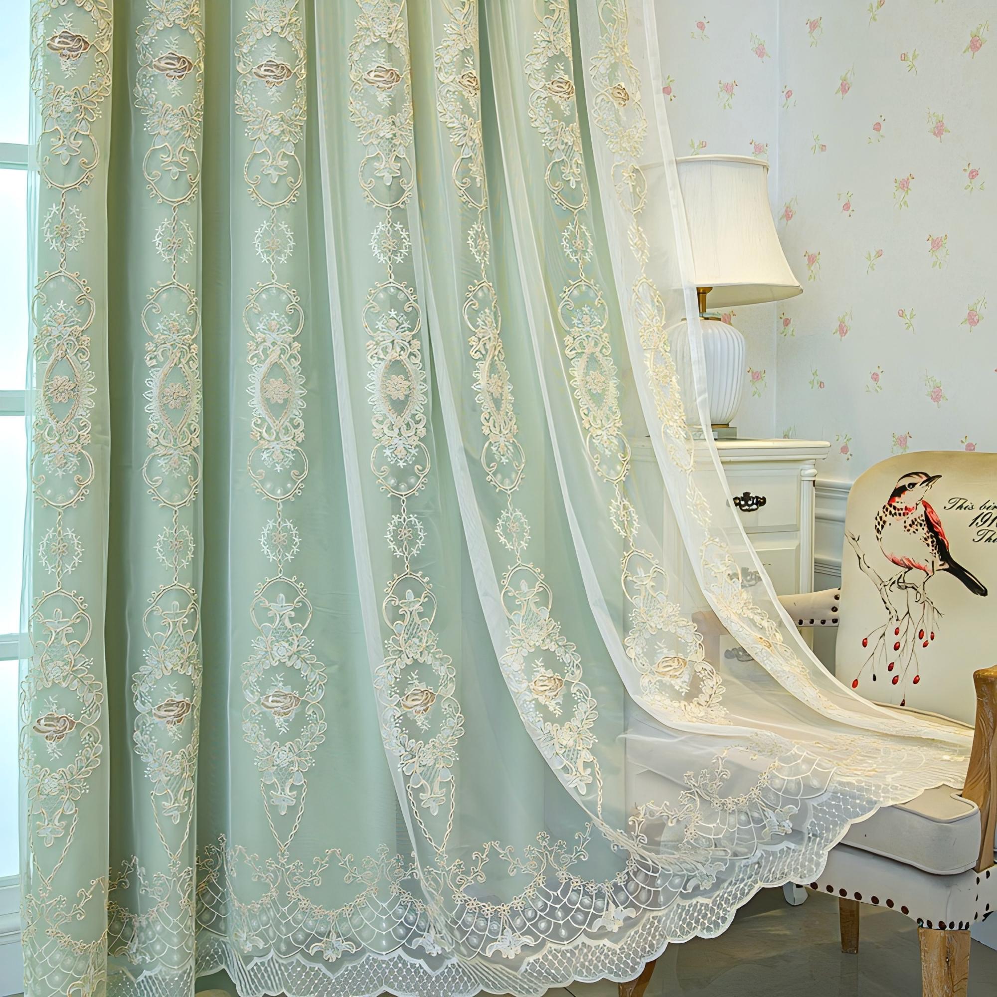 1 peça Cortina Vintage Verde d - Blackout Curtain Nursery avaliação e preço
