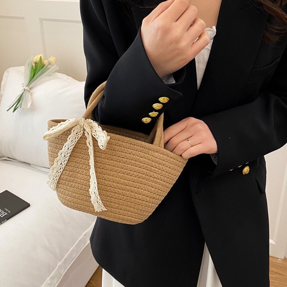 Bolsa de Algodão Trançada de M - Storage Basket Fabric avaliação e preço