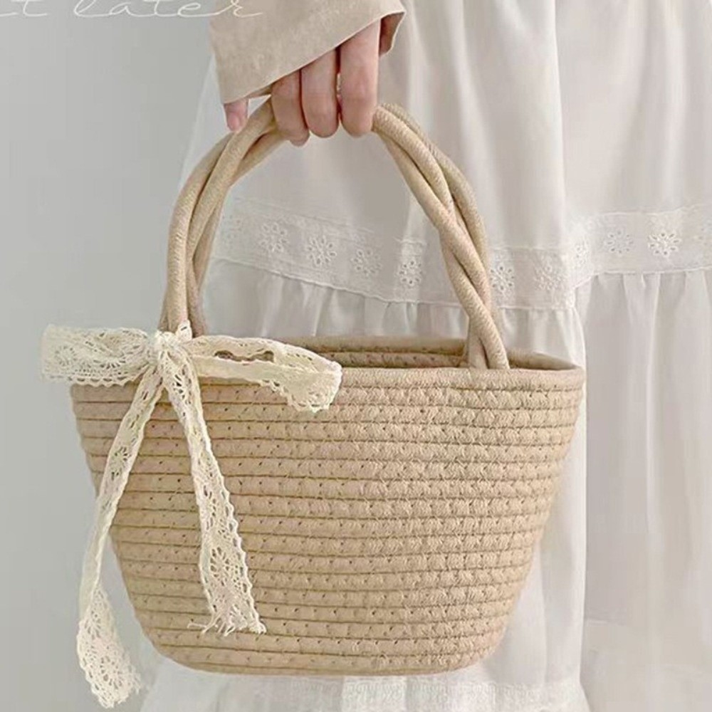 Bolsa de Algodão Trançada de M - Storage Basket Fabric avaliação e preço