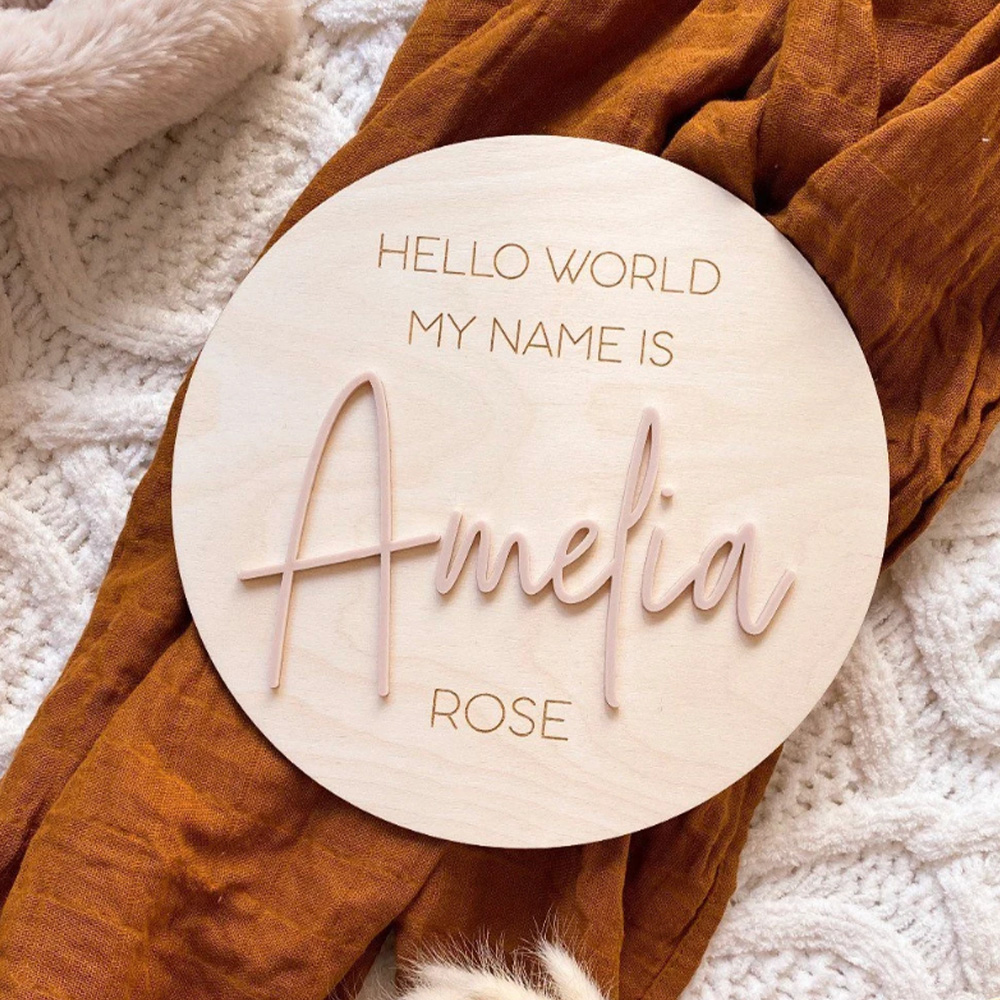 Placa de madeira personalizada - Baby Nursery Name Sign avaliação e preço