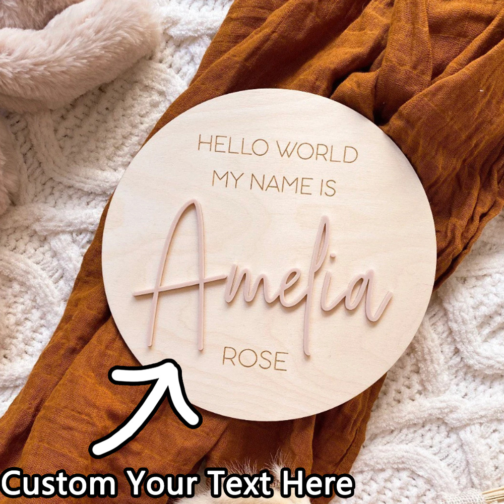Placa de madeira personalizada - Baby Nursery Name Sign avaliação e preço