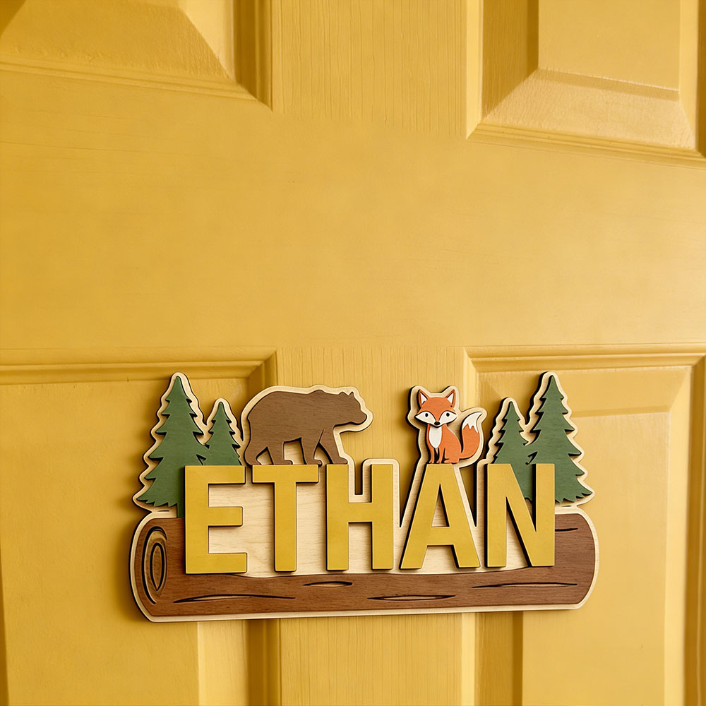 Placa de Madeira Personalizada - Baby Nursery Name Sign avaliação e preço