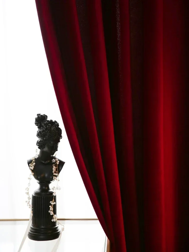 Nordic moderno borgonha vermel - Blackout Curtain Nursery avaliação e preço
