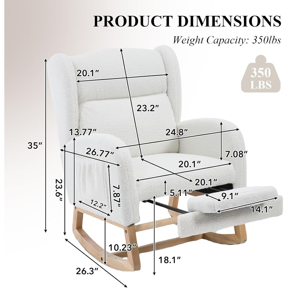 Cadeira de Balanço Estofada pa - Rocking Chair Nursery avaliação e preço