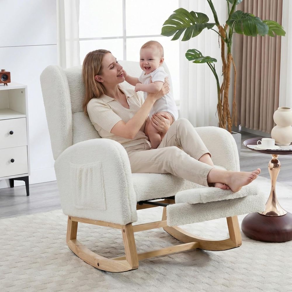 Cadeira de Balanço Estofada pa - Rocking Chair Nursery avaliação e preço