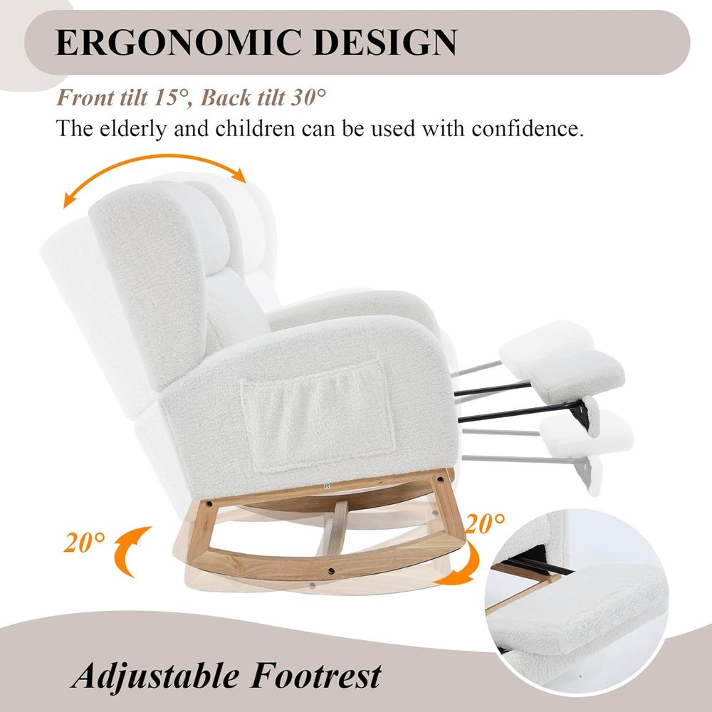 Cadeira de Balanço Estofada pa - Rocking Chair Nursery avaliação e preço