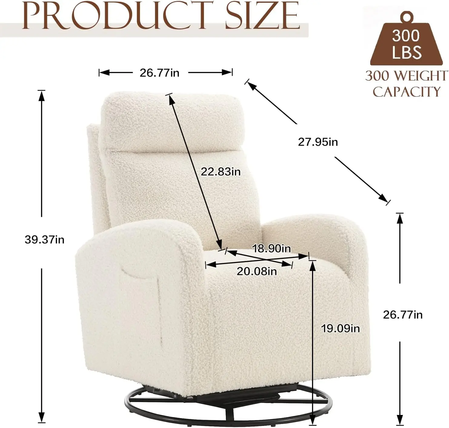 Cadeira de Balanço Giratória M - Baby Nursery Glider Chair avaliação e preço