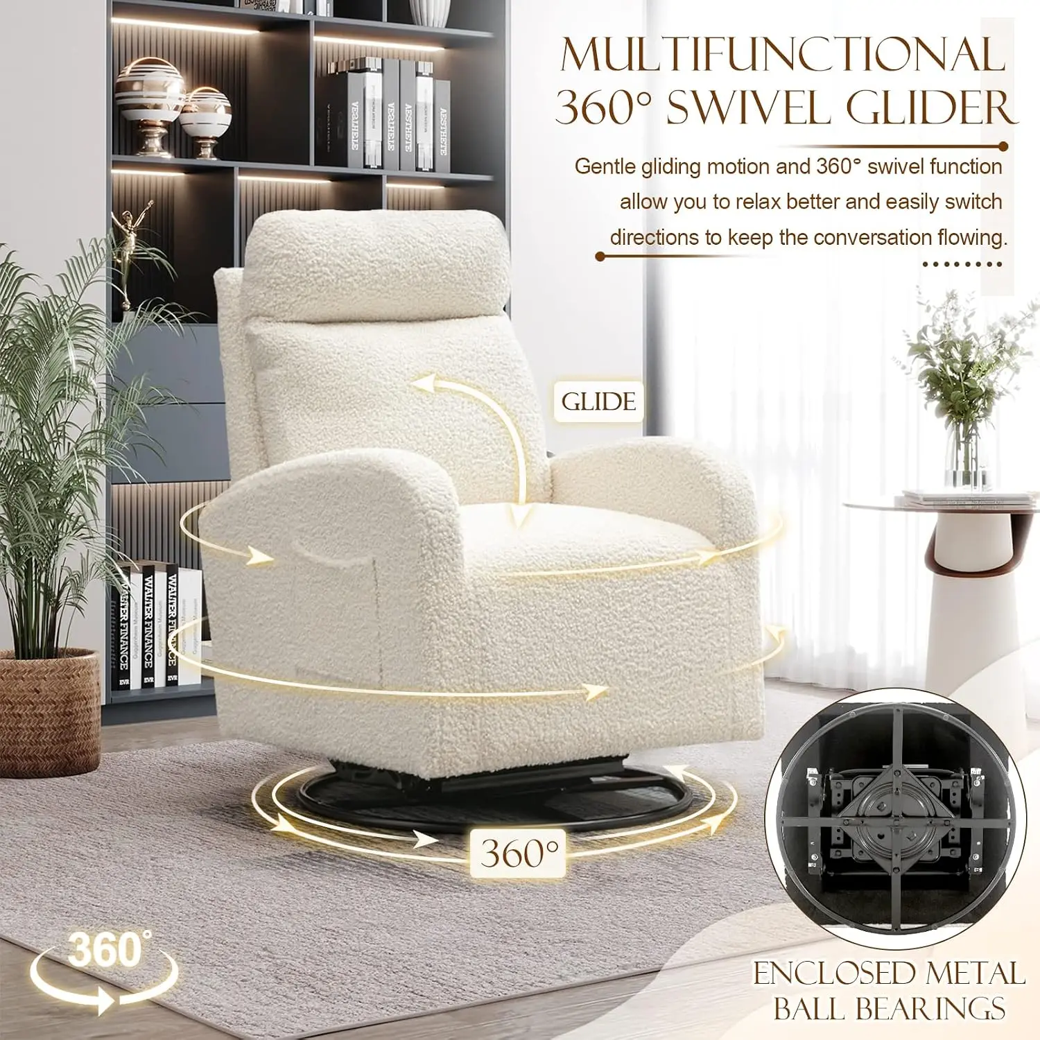 Cadeira de Balanço Giratória M - Baby Nursery Glider Chair avaliação e preço