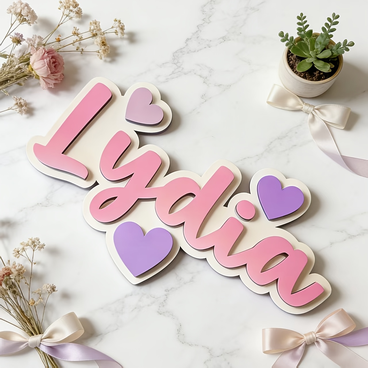 Placa de Nome Personalizada em - Baby Nursery Name Sign avaliação e preço