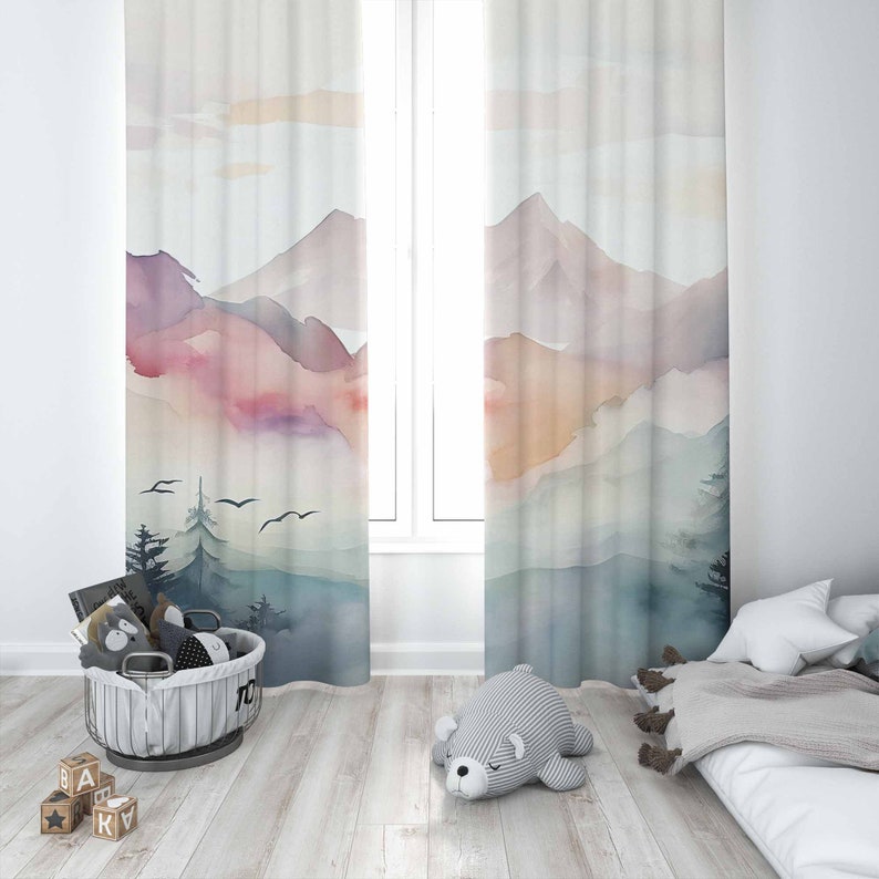 Cortina de berçário de florest - Baby Nursery Blackout Curtains avaliação e preço