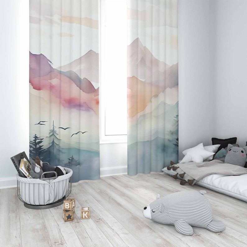 Cortina de berçário de florest - Baby Nursery Blackout Curtains avaliação e preço