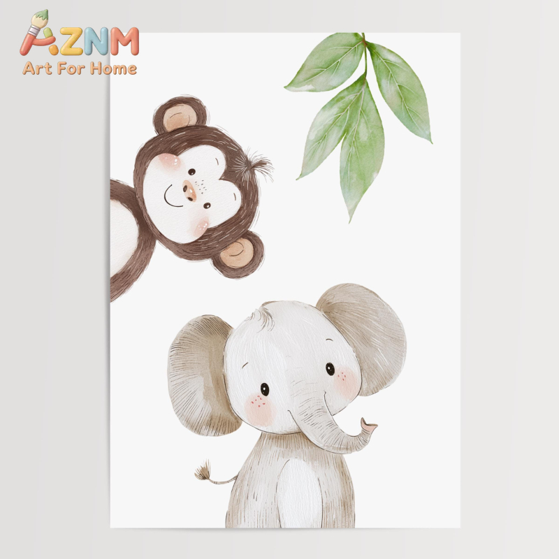 1 peça/3 peças de impressões d - Baby Nursery Animal Theme avaliação e preço
