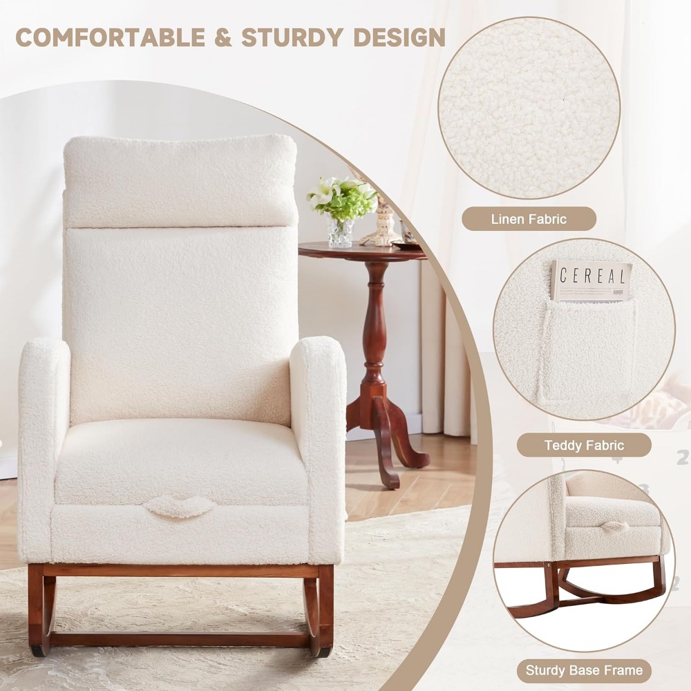 Cadeira de balanço para berçár - Baby Nursery Glider Chair avaliação e preço