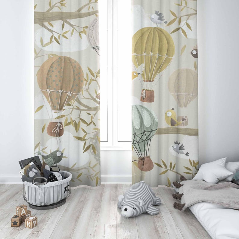 Cortinas de balão de ar quente - Baby Nursery Blackout Curtains avaliação e preço