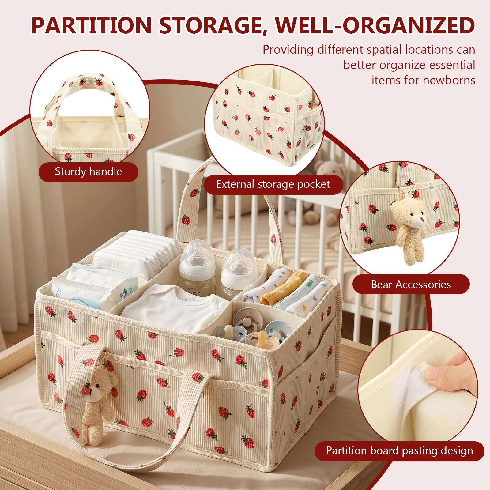Cesto Organizador Portátil de  - Baby Nursery Organization Ideas avaliação e preço