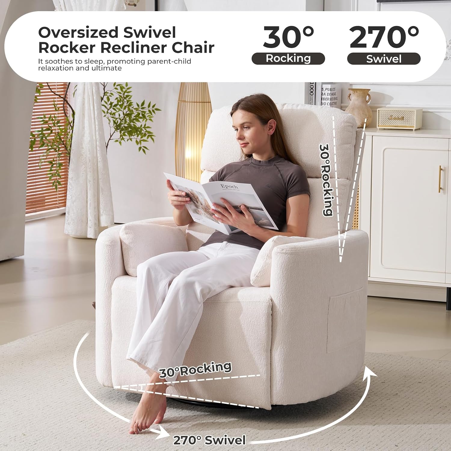 Poltrona Reclinável Giratória  - Rocking Chair Nursery avaliação e preço