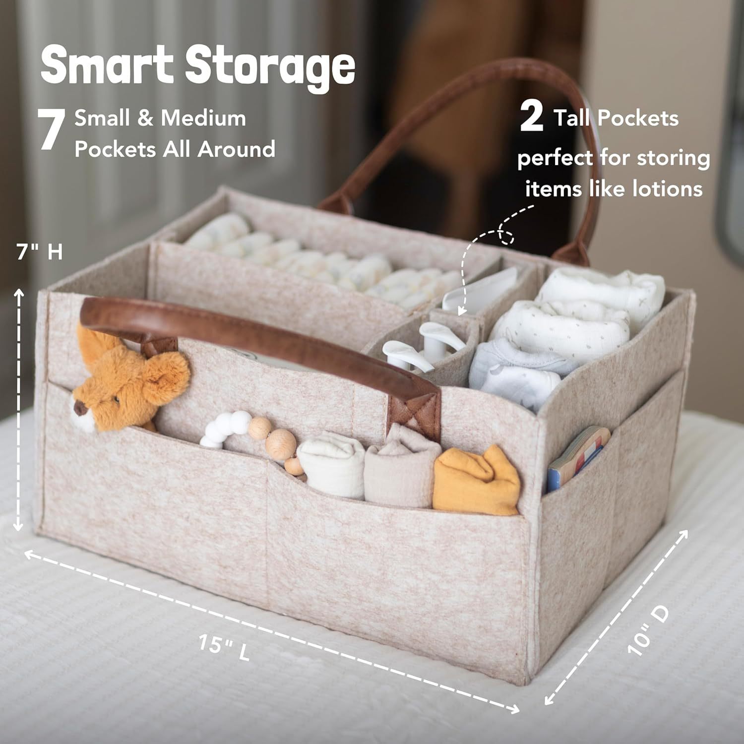 Cesto Organizador de Feltro pa - Baby Nursery Organization Ideas avaliação e preço