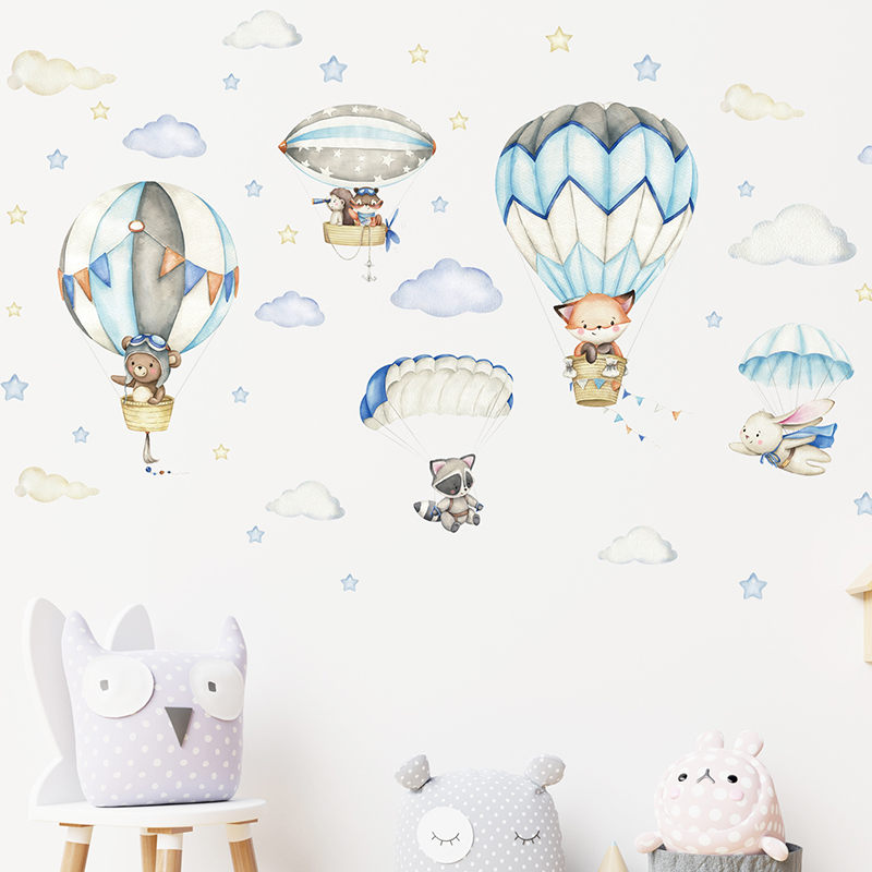 Adesivos de parede com balão d - Baby Nursery Wall Decals avaliação e preço