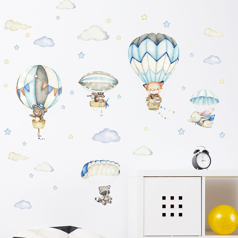Adesivos de parede com balão d - Baby Nursery Wall Decals avaliação e preço