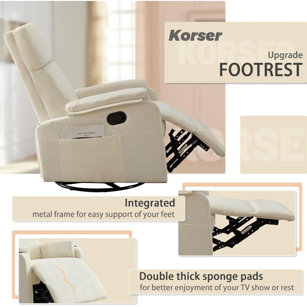 Cadeira Reclinável, Cadeira Re - Rocking Chair Nursery avaliação e preço