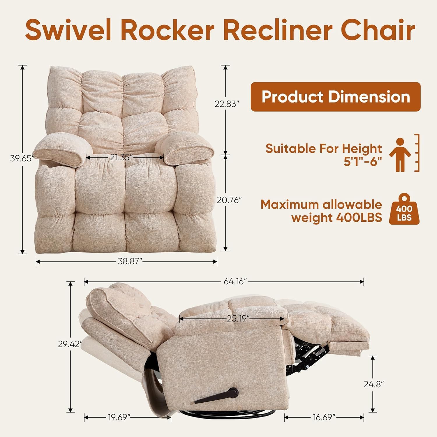 Poltrona Reclinável Giratória  - Rocking Chair Nursery avaliação e preço
