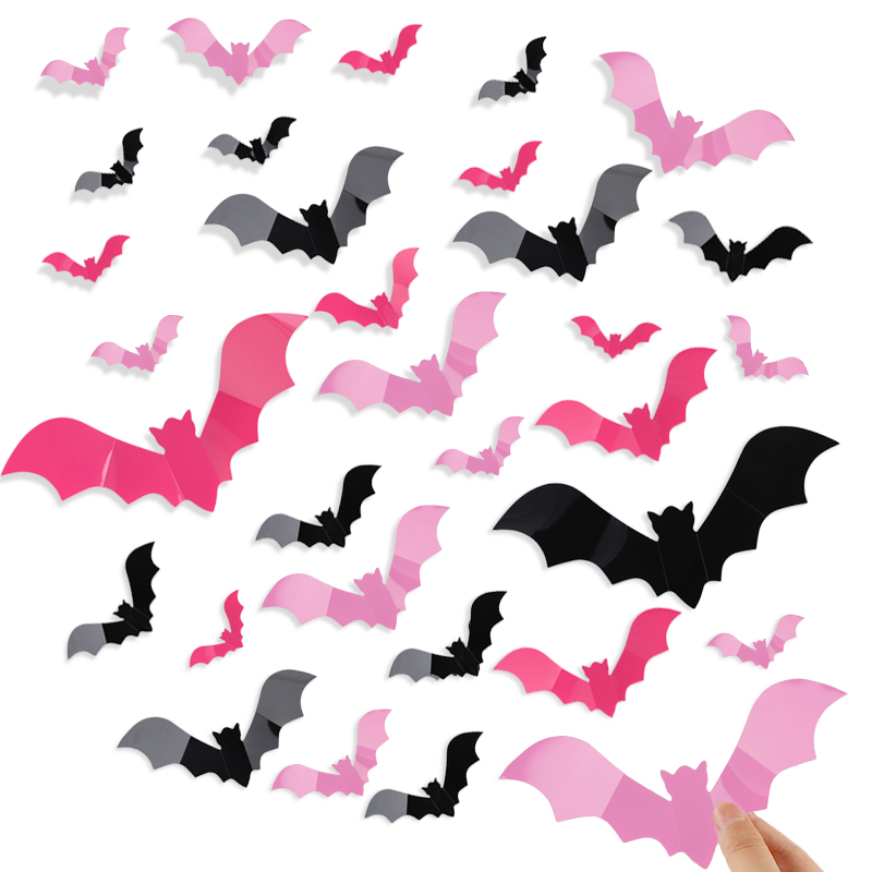 24/48 pçs halloween rosa morce - Baby Nursery Wall Decals avaliação e preço